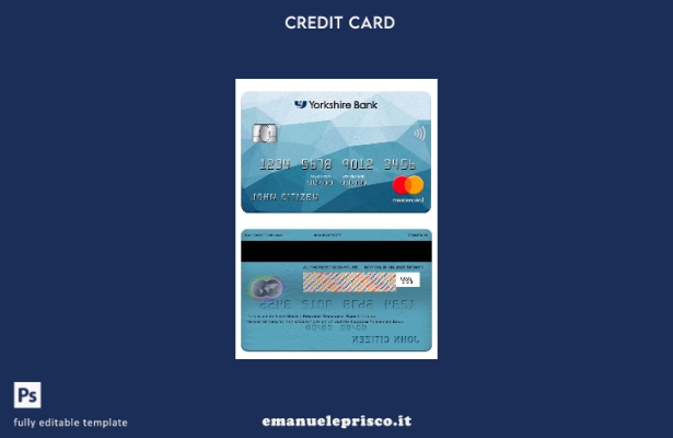 stile verificato Modello mastercard della Yorkshire Bank del Regno Unito